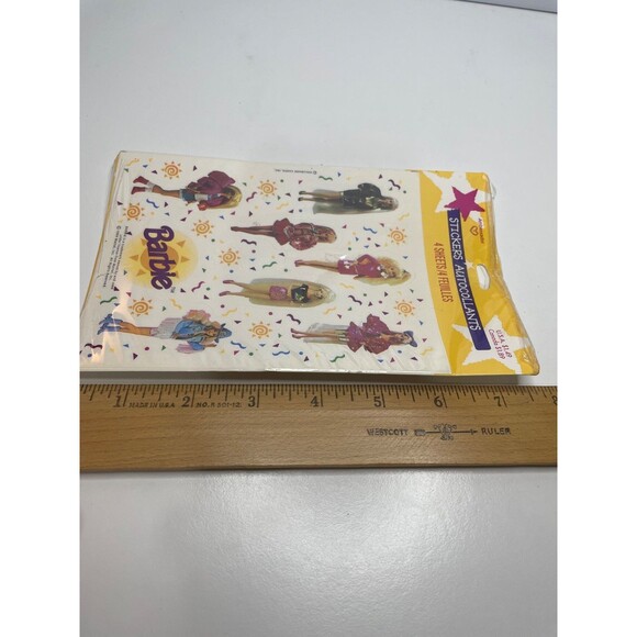 new Vintage Barbie Mattel Sticker 1994 - 4 Sheets - Picture 6 of 6